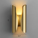 Modern 2-Light Brass Vanity Wall Sconce