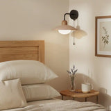 Modern Circular Disc Travertine Wall Light