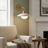 Modern Circular Disc Travertine Wall Light