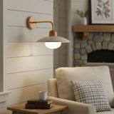 Modern Circular Disc Travertine Wall Light