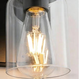 Modern Clear Glass Cylinder Wall Sconce