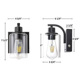 Modern Clear Glass Cylinder Wall Sconce