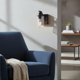 Modern Clear Glass Cylinder Wall Sconce