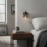 Modern Clear Glass Cylinder Wall Sconce