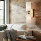 Modern Double Cylinder Glass Wall Lamp