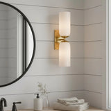 Modern Double Cylinder Glass Wall Lamp