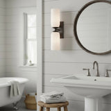 Modern Double Cylinder Glass Wall Lamp