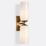 Modern Double Cylinder Glass Wall Lamp