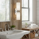 Modern Double Cylinder Glass Wall Lamp