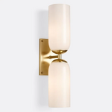 Modern Double Cylinder Glass Wall Lamp