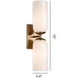 Modern Double Cylinder Glass Wall Lamp