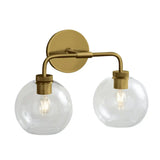 Modern Double Globe Glass Wall Sconce