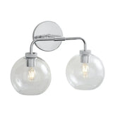 Modern Double Globe Glass Wall Sconce