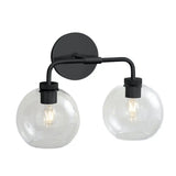 Modern Double Globe Glass Wall Sconce