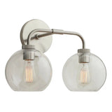 Modern Double Globe Glass Wall Sconce