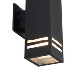 Modern Double Head Glass Rectangular Wall Sconce