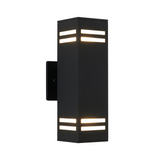Modern Double Head Glass Rectangular Wall Sconce