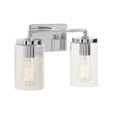 Modern Double Tube Glass Wall Sconce
