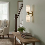 Modern LED Alabaster Dual Wall Sconce