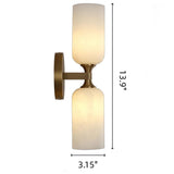 Modern LED Alabaster Dual Wall Sconce