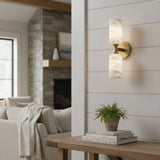 Modern LED Alabaster Dual Wall Sconce