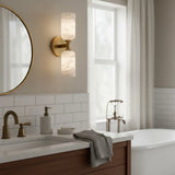 Modern LED Alabaster Dual Wall Sconce