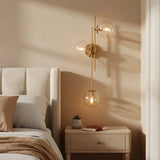 Modern Luxury Gold Glass 3-Light Wall Sconce