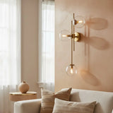 Modern Luxury Gold Glass 3-Light Wall Sconce