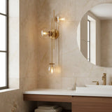 Modern Luxury Gold Glass 3-Light Wall Sconce