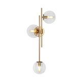 Modern Luxury Gold Glass 3-Light Wall Sconce