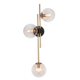 Modern Luxury Gold Glass 3-Light Wall Sconce