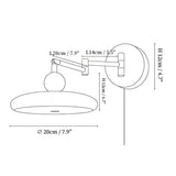 Modern Metal Acrylic Swing Arm Wall Lamp