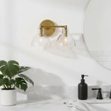 Modern Minimalist Glass Metal Bowl Wall Lamp