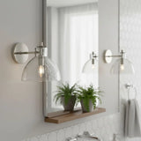 Modern Minimalist Glass Metal Bowl Wall Lamp