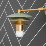 Modern Minimalist Linear Brass Glass Vanity Sconce