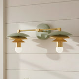 Modern Minimalist Linear Brass Glass Vanity Sconce