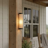 Modern Outdoor Cylinder Glass Wall Light