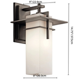 Modern Outdoor Rectangular Glass Wall Light