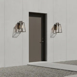 Modern Pyramid Outdoor Metal Wall Light