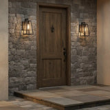 Modern Pyramid Outdoor Metal Wall Light