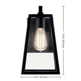 Modern Pyramid Outdoor Metal Wall Light