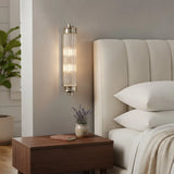 Modern Ribbed Cylinder Glass Wall Light