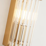 Modern Ribbed Cylinder Glass Wall Light