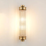 Modern Ribbed Cylinder Glass Wall Light