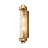 Modern Ribbed Cylinder Glass Wall Light