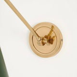 Modern Scalloped Leather Task Sconce Wall Light