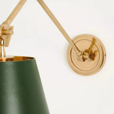 Modern Scalloped Leather Task Sconce Wall Light
