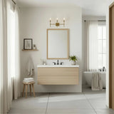 Modern Triple-Light Metal Wall Sconce