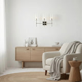 Modern Triple-Light Metal Wall Sconce