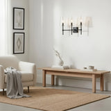 Modern Triple-Light Metal Wall Sconce